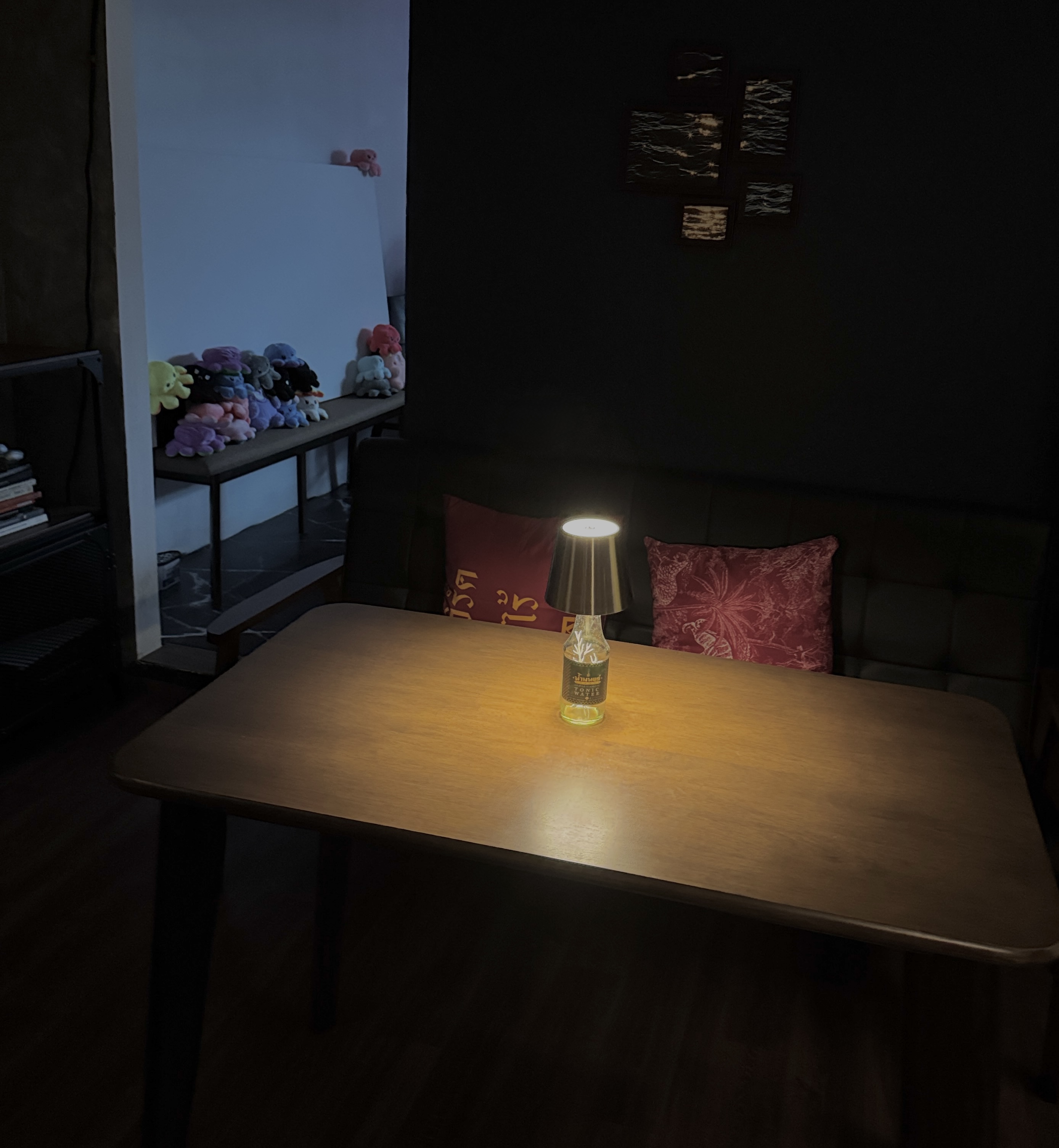 Laptop friendly table with a power socket